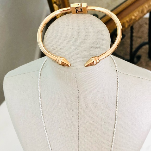 Vintage Arrow Bracelet & Blessed Rhinestone Necklace - Picture 7 of 13